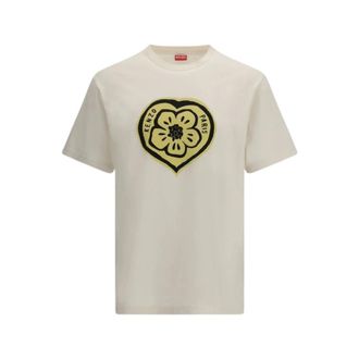 Kenzo T-Shirts, male, Beige, Size: XL Boke Heart Classic T-shirt