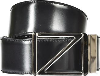 Ermenegildo Zegna Dubbelzijdige leren riem - Heren - Riemen - Zwart - 95 CM - Leer - Accessoires