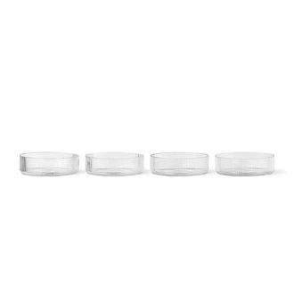 Ferm Living Ripple Schale, klar (4er-Set)