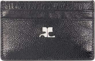 Courr&egrave;ges Ac Kaarthouder - Dames - Portefeuilles - Zwart - ONE Size - Leer - Accessoires