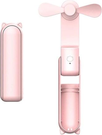 OEM Mini Ventilador De Mano - Ventilador Port&aacute;til - Ventilador Usb - Plegable - Tres Velocidades - Aspas Suaves Ocultas - Ajuste Libre De 270&deg; - Rosa