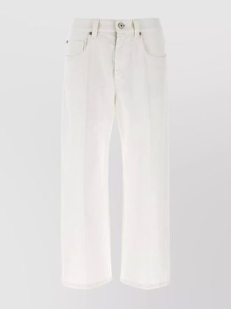 Brunello Cucinelli cotton cropped straight-leg trousers