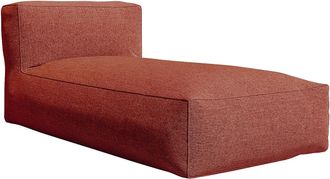 Vente-Unique Chaise longue de jard&iacute;n de tela - Terracota - NOUMARA de MYLIA