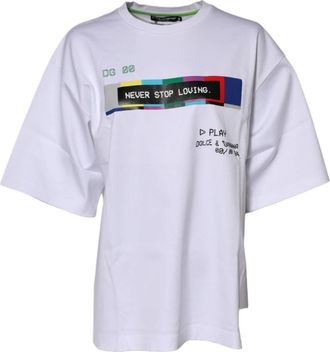 Dolce & Gabbana Dames, Tops, Wit, Maat: 2XS Katoen