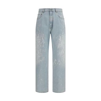 Maison Margiela Blauw Katoenen Recht-Pijpen Jeans