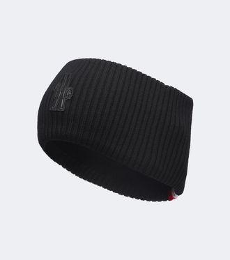 Moncler Fascia per capelli in lana vergine con logo