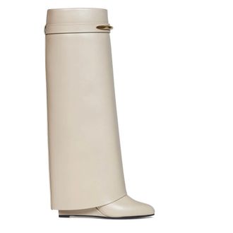 Givenchy Shark Pinch Boots - female - Givenchy - High Boots - Beige - 5 1/2 UK - Shoes