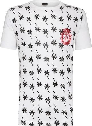 Billionaire Boys Club T-Shirt Ronde Hals Palmen - Heren - T-shirts - Wit - XS - Katoen - Tops