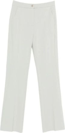 Pinko Pantalon met stretch - Dames - Straight fit broeken - Grijs - M - Polyester - Broeken