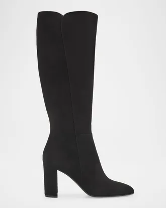 Gianvito Rossi 85mm Suede Knee-High Boots