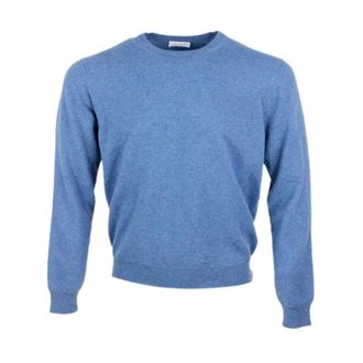 Malo Round-neck Knitwear, male, Blue, L, Blue Round Neck Jumper Avion