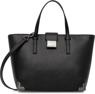 Karl Lagerfeld Borsa tote con placca logo - Nero