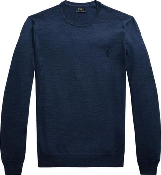 Ralph Lauren Truien Marineblauw - Heren - Ronde hals truien - Blauw - S - Wol - Truien & Vesten