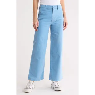 Hurley Wide Leg Corduroy Pants in Dusk Blue at Nordstrom Rack, Size 29