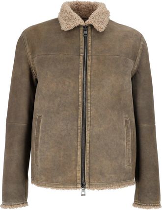 GMS-75 Brown Lamb Leather Shearling Jacket