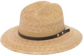 San Diego Hat Company Cattlemans Crease Straw Fedora in Natural at Nordstrom Rack