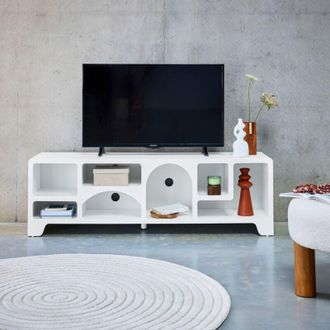 Sweeek Sweeek - Mobilie tv organico effetto legno bianco, 160cm