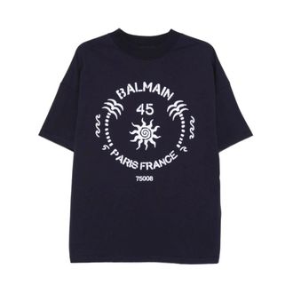 Balmain T-Shirts, male, Blue, Size: 2XL Balmain T-shirts and Polos