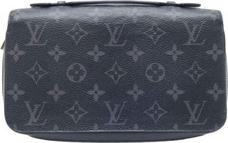 Louis Vuitton Black Canvas Long Wallet (Bi-Fold) (Pre-Owned)
