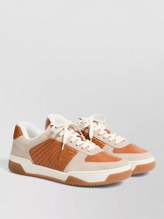 Valentino sneakers contrast panels perforated detailing rubber sole