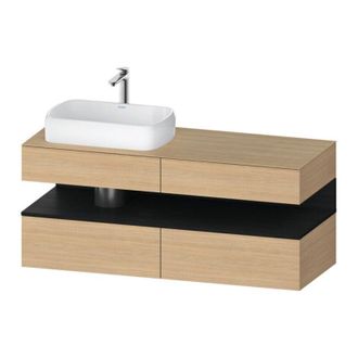 Duravit Duravit - Qatego Consola Mueble Bajo Lavabo, 2 Cajones, 2 Cajones