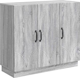 vidaXL Aparador Gris Sonoma 89 X 34,5 X 77 Cm Madera De Ingenier&iacute;a Vidaxl