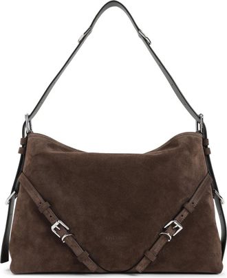 Givenchy Voyou Medium Schoudertas - Dames - Schoudertassen - Bruin - ONE Size - Katoen - Tassen