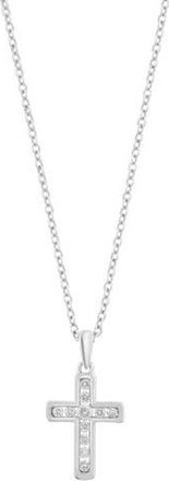 Effy 14K White Gold Diamond Cross Pendant Necklace at Nordstrom Rack