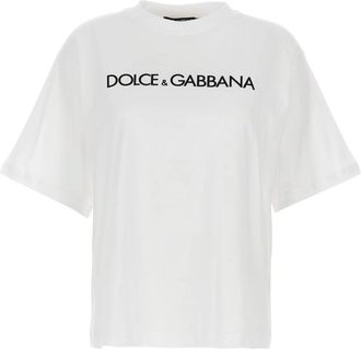Dolce & Gabbana T-Shirts - Dames - T-shirts - Wit - XS - Katoen - Tops