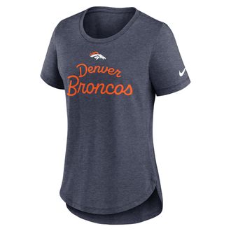 Nike Denver Broncos Script Nike Womens NFL T-Shirt in Blue | NKMVEX528W-EVH