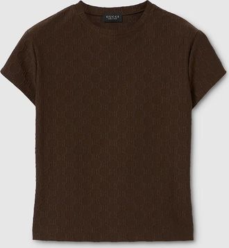 Gucci GG Jersey Jacquard T-shirt, Brown, Ready-to-wear
