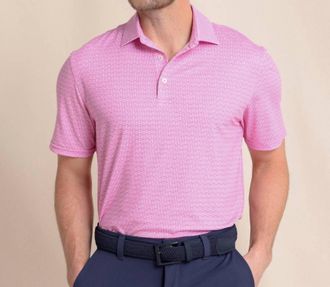 Southern Tide Driver Geo Polo In Very Berry