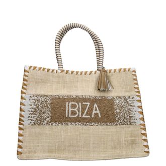 De Siena shoes Jute Tote Bag - female - De Siena - Shopping Bags - Beige - ONE SIZE - Bags