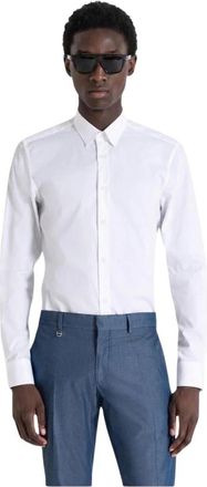 Antony Morato Camisa de popelina entallada - Shirts - Hombre - Blanco - 2XL