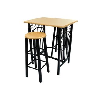 vidaXL Breakfast/Dinner Table Dining Set mdf with Black Vidaxl