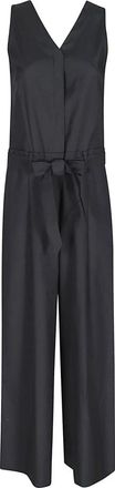 Max Mara Salopette Popeline - Dames - Jumpsuits - Blauw - S - Jumpsuits & Playsuits