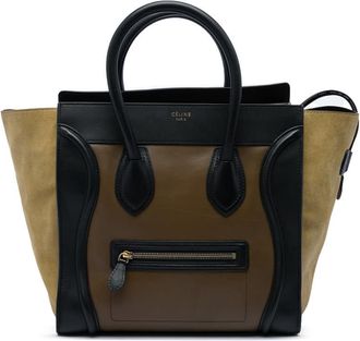 Celine Pre-owned Celine Mini Tricolor Calfskin and Suede Luggage Tote Ladies PGRKLN46UO9PRLUT
