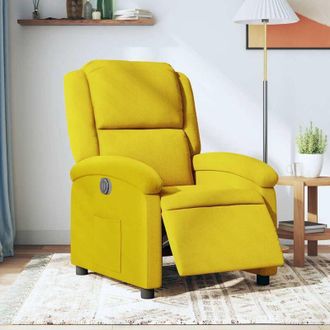 vidaXL Vidaxl - Sill&oacute;n Reclinable El&eacute;ctrico De Terciopelo Amarillo