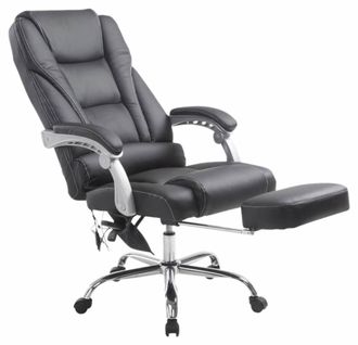 Clp Silla de oficina giratoria regulable en Simil cuero Negro