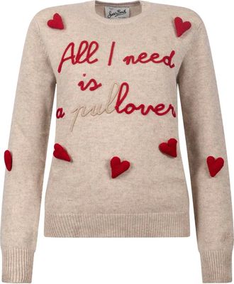 MC2 Saint Barth heart-detail sweater - Neutrals