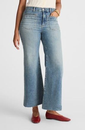 Madewell The Flared Wide Leg Crop Jeans in Shalimar Wash at Nordstrom Rack, Size 27