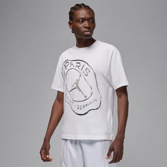 Nike Jordan Nike Mens Paris Saint-Germain Practice T-Shirt in White | IF3807-100
