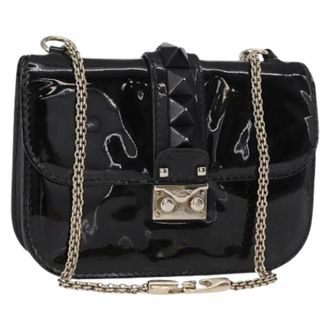Valentino Pre-owned Coated Canvas Schoudertas - Dames - Pre-owned - Zwart - Maat: ONE Size