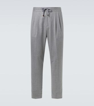 Brunello Cucinelli Virgin wool flannel straight pants
