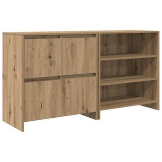 Berkfield Home Sideboard 2 pcs Artisan oak 70 x 41 x 75 cm Engineered wood in Brown