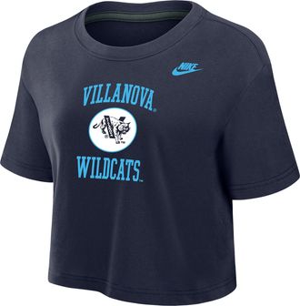 Nike Villanova Wildcats Nike Womens Dri-FIT Cropped T-Shirt in Blue | W11840P404VILL-NVY