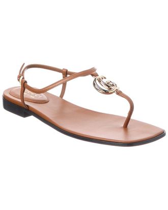 Gucci Double G Leather Sandal