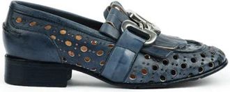 J.P. David Papua Moccasin - Dames - Loafers - Blauw - 36 EU - Leer - Schoenen