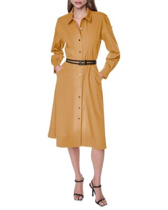 DKNY Roll Tab Button-Down Dress