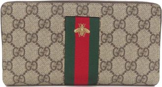 Gucci Brown Pvc Long Wallet (Bi-Fold) (Pre-Owned)